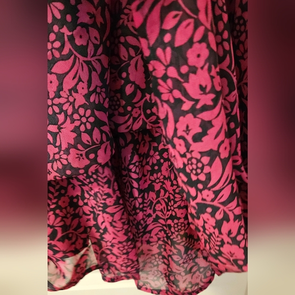 Lane Bryant 18/20 Semi-Sheer Pink Floral Scoop Neck Adjustable Strap Cami NWT - Picture 4 of 9